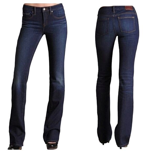 Henry & Belle Ideal Straight Jeans Low Rise Stretchy Dark Blue Wash Size 27 - Picture 1 of 15